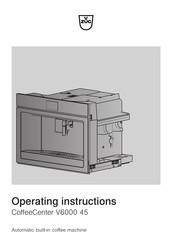 V-ZUG COC6T-25005 Operating Instructions Manual