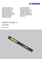 Berner Slimest Alu. Pen Light T-C Instruction Manual