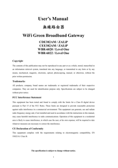 Advance Multimedia Internet Technology WBR-6022 User Manual