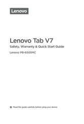 Lenovo PB-6505MC Safety, Warranty & Quick Start Manual