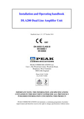 PEAK COMMUNICATIONS DLA200 Installation And Operating Handbook