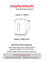 Morphy Richards Equip MREK1SS Instruction Manual