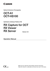Canon OCT-HS100 Operation Manual