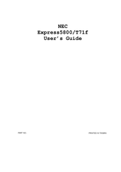 NEC Express5800/T71f User Manual