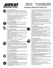 Aircat 6410 Operations Manual & Parts List