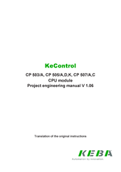 Keba KeControl CP 505/D Project Engineering Manual