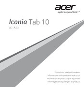 Acer Iconia Tab 10 A3-A30 Product And Safety Information
