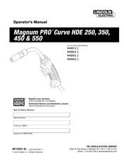 Lincoln Electric Magnum PRO Curve HDE 350 Operator's Manual