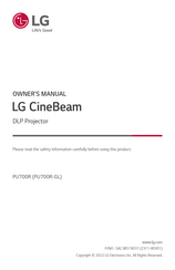 LG CineBeam PU700R Owner's Manual