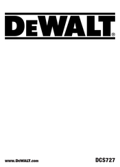 DeWalt DCS727 Original Instructions Manual