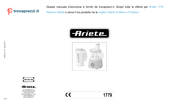 ARIETE Robomix Metal 1779 Manual