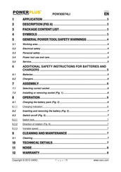 VARO Powerplus POWX0074LI Manual