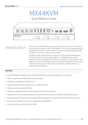 BluStream MX44KVM Quick Reference Manual
