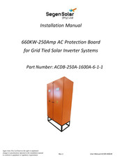 Segen Solar ACDB-250A-1600A-6-1-1 Installation Manual
