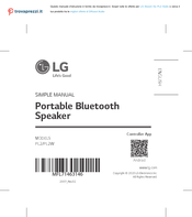 LG XBOOM Go PL2W Simple Manual