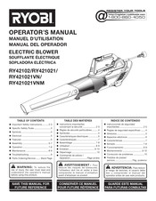 Ryobi RY421021VN Operator's Manual