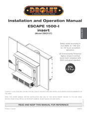 Drolet ESCAPE 1500-I Installation And Operation Manual