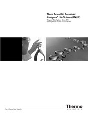 Thermo Scientific Thermo Scientific Barnstead Nanopure Life Science 2114 Series Operating Manual And Parts List