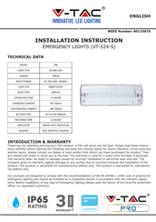 V-Tac VT-524-S Installation Instruction