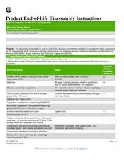 HP ZHAN 66 Pro G1 Product End-Of-Life Disassembly Instructions