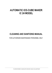 BREMA IC 24 Cleaning And Sanitizing Manual