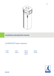 Beko CLEARPOINT M020 Installation And Operation Manual