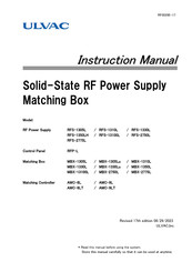 Ulvac RFS-13100L Instruction Manual