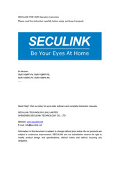 Seculink NVR1108PK-P8 Manual