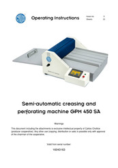Cyklos GPM 450 SA Operating Instructions Manual