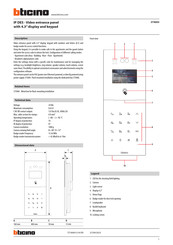 Bticino 374003 Manual