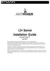 BITMAIN AntMiner L3+ Installation Manual
