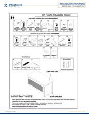 Officesource EVH200DGG/EBK Assembly Instructions