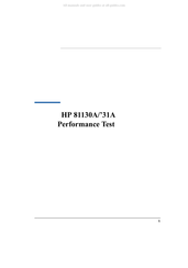 HP 81131A Manual