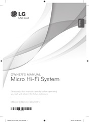 LG CMS2031F Owner's Manual