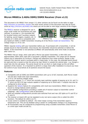 Micron Radio Control MR601a Manual