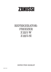 Zanussi Z 22/5 SI Instruction Booklet