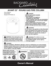 Backyard Creations AVANT 52285 Owner's Manual