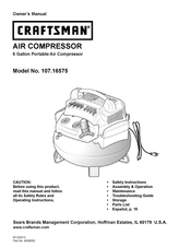 Craftsman 107.16575 Owner's Manual