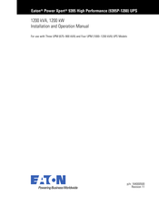 Eaton Power Xpert 9395P-1200/825 Installation And Operation Manual