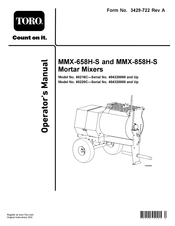 Toro MMX-858H-S Operator's Manual