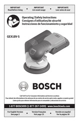 Bosch GEX18V-5 Operating/Safety Instructions Manual