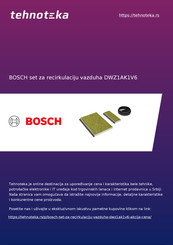 Bosch DWZ1AK1V6 Installation Instructions Manual