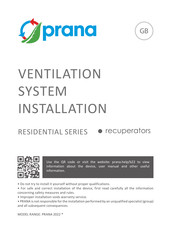 prana 160 Series Installation Manual