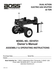 Boss Industrial ED16T21 Owners Manual Assembly & Operating Instructions