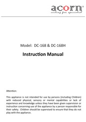 Acorn DC-168H Instruction Manual