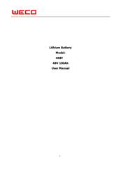 Weco 4K8T User Manual