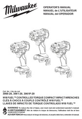 Milwaukee M18 FUEL 3061P-20 Operator's Manual