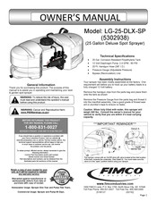 Fimco LG-25-DLX-SP Owner's Manual