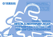 Yamaha YXE85WTAN Owner's Manual