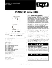 Bryant 619BAB Installation Instructions Manual